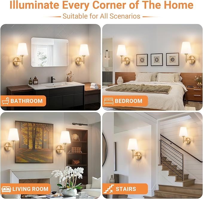 Peel and Stick Wall Sconces Battery Operated: Wireless Adhesive Wall Lights - Image 7