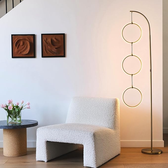 Brightech Nova 74 in. Antique Brass Industrial 3-Light LED Energy Efficient - Image 6