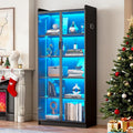 Display Cabinet with Glass Doors and Shelves, 5 Tier Display Case by CraftYourIdealHomeLife