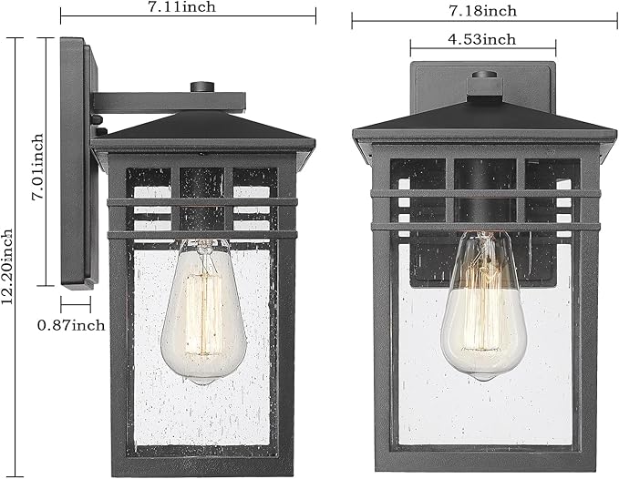 Outdoor Light Fixture Wall Mount, Modern Exterior Lights Fixture Wall Sconces - Image 4