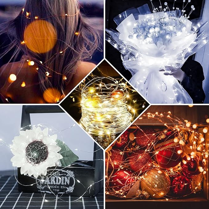 8 Pack Fairy Lights 7Ft 20 LED Twinkle String Lights 3 Modes Battery Operated - Image 5