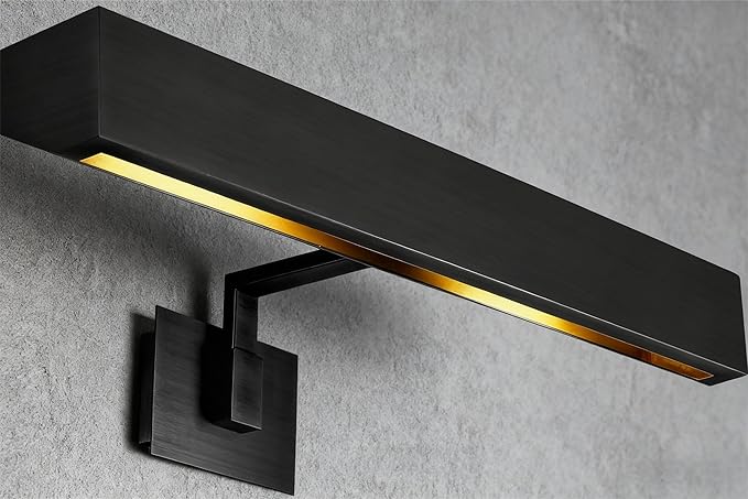 18" Picture Light Black Picture Light Hardwired, 2-Light Bronze Art Lights by Joyunleo