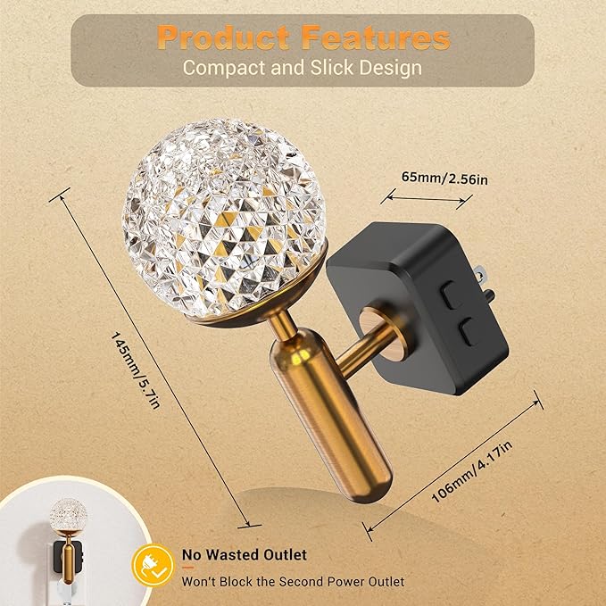 JandCase Night Light, Night Lights Plug into Wall, Color Change RBG Nightlight - Image 4