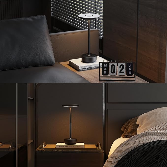 2 Pack Cordless Table Lamp, LED Rechargeable Table Light - Image 6