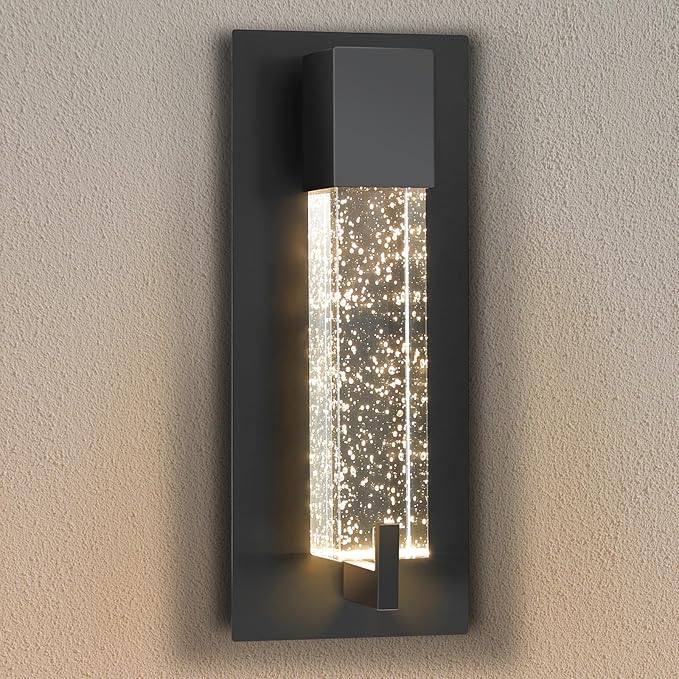 WOSHITU LED Wall Sconce Light: 11 Inch Black Modern Sconces Wall Lighting 3000K by WOSHITU