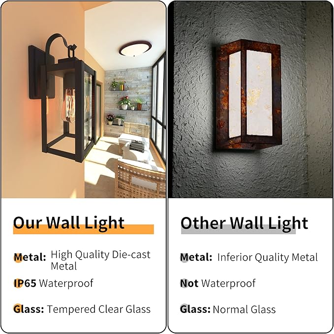 Pia Ricco Outdoor Wall Lights, Matte Black Exterior Light Fixtures - Image 8