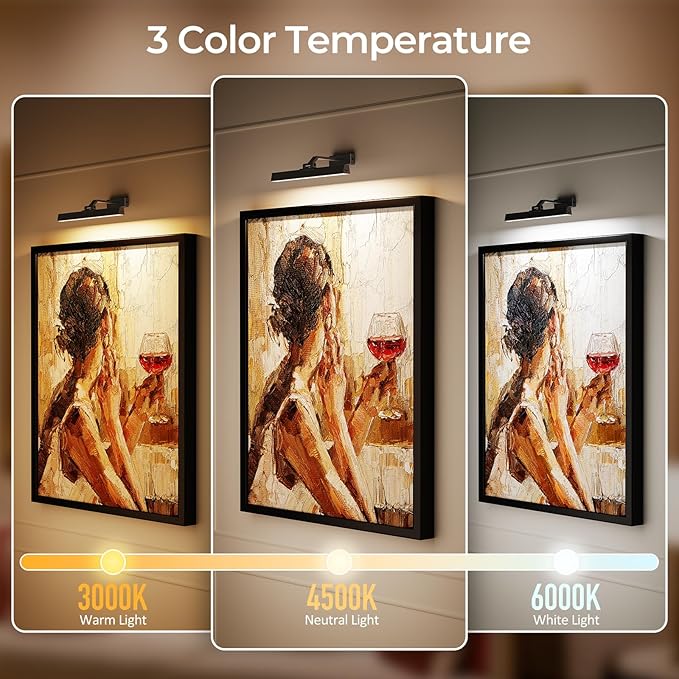 Picture Lights Wall Light 16in CCT Gallery Light | Battery Operated, Remote - Image 4