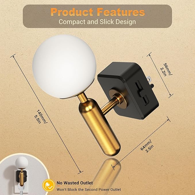 JandCase Night Light Plug in, Night Lights Plug into Wall, 3000K Soft Light LED - Image 4
