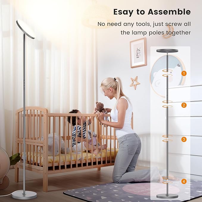 Floor Lamp, Bright 36W 3500LM Standing Lamp - Image 5