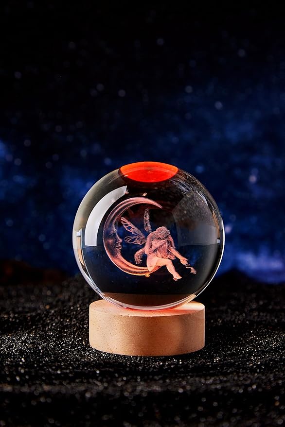 Large Moon&Fairy Crystal Ball Night Light - Image 9
