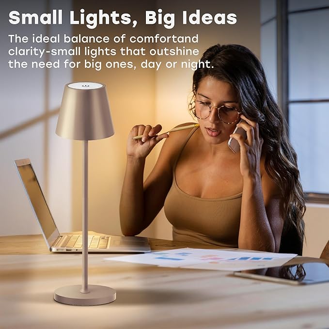 2 Pack Cordless Table Lamp, Portable LED Desk Lamp, 5200mAh Battery Operated - Image 7