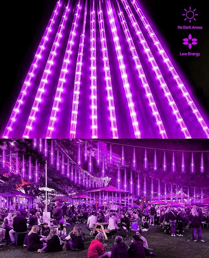 Christmas Lights 12 Inch 10 Tubes Meteor Shower Light LED Falling Rain Drop - Image 5