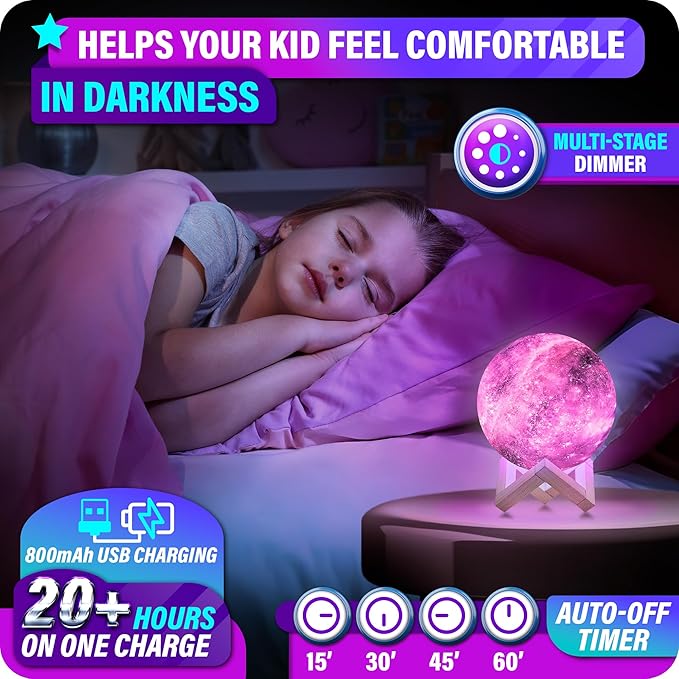 Mind-Glowing Galaxy Moon Lamp - Image 4