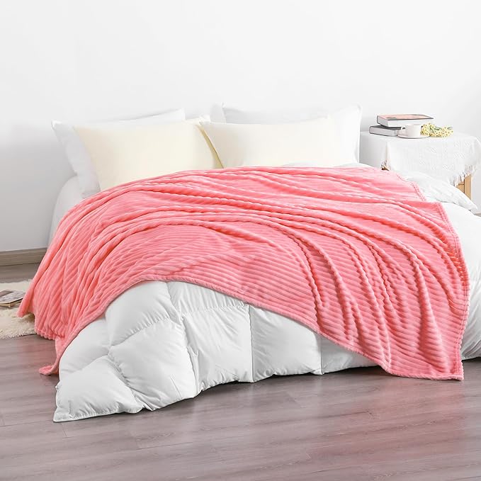 NTBAY Plush Flannel Twin Bed Blanket, 60X80 Inches Soft and Warm Lightweight - Image 2