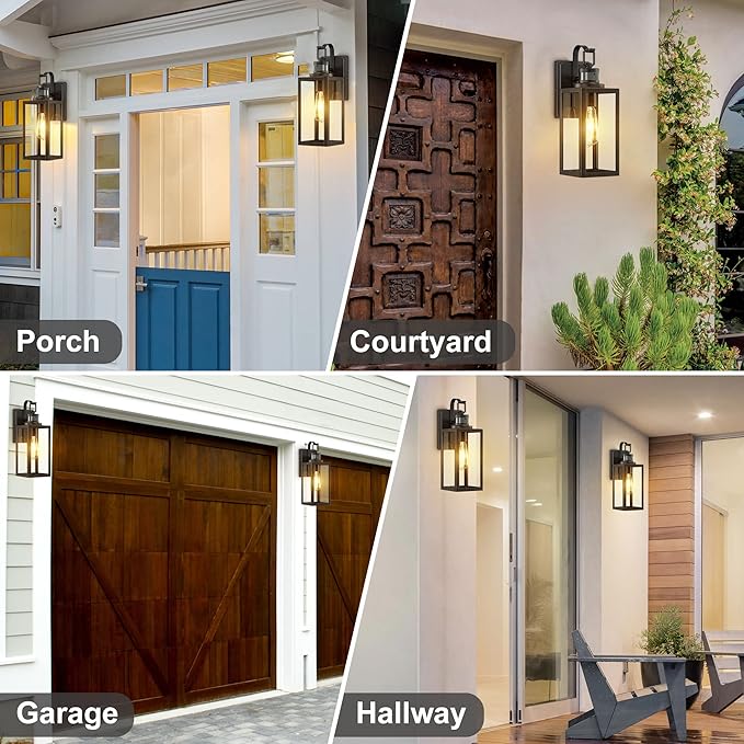 Pia Ricco Motion Sensor Outdoor Wall Lantern, Dusk to Dawn Lighting Sconce - Image 7