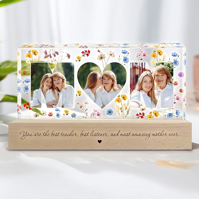 Personalized Mom Photo Collage LED Night Light - Image 3