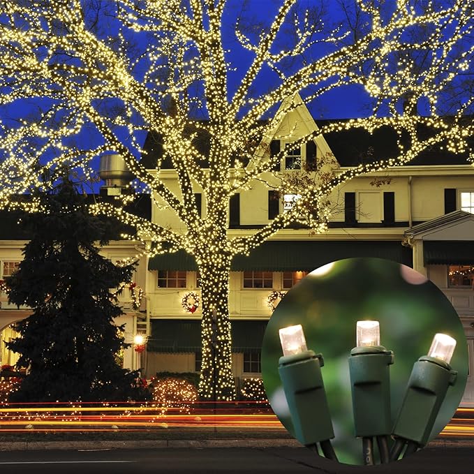 LAMPHOME Warm White Wide Angle LED String Lights, 64.8 Ft 300 Count - Image 4