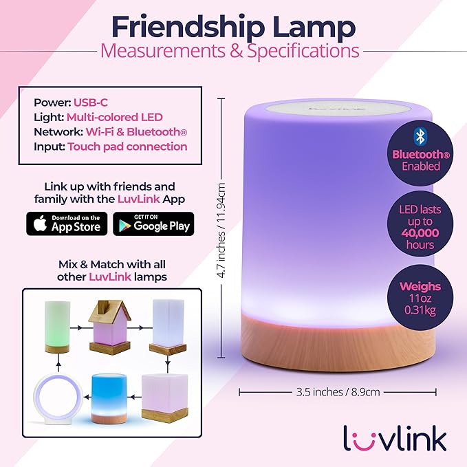 LuvLink Friendship Lamps No Subscription WiFi Touch Lamp - Image 3