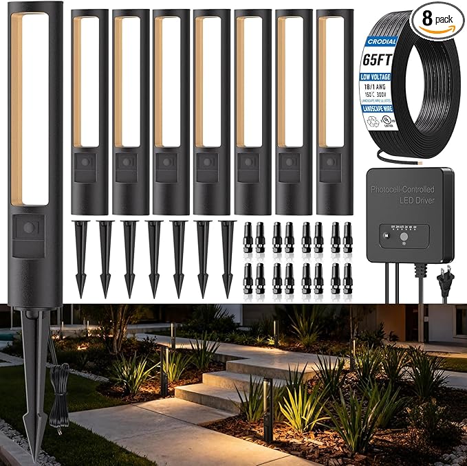 All-in-One LED Low Voltage Landscape Lighting Kit by PETLIK