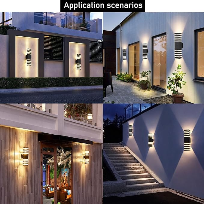 6Pack 18inch LED Square Up & Down Wall Lights, 24W Outdoor Wall Light 4000K Day - Image 7