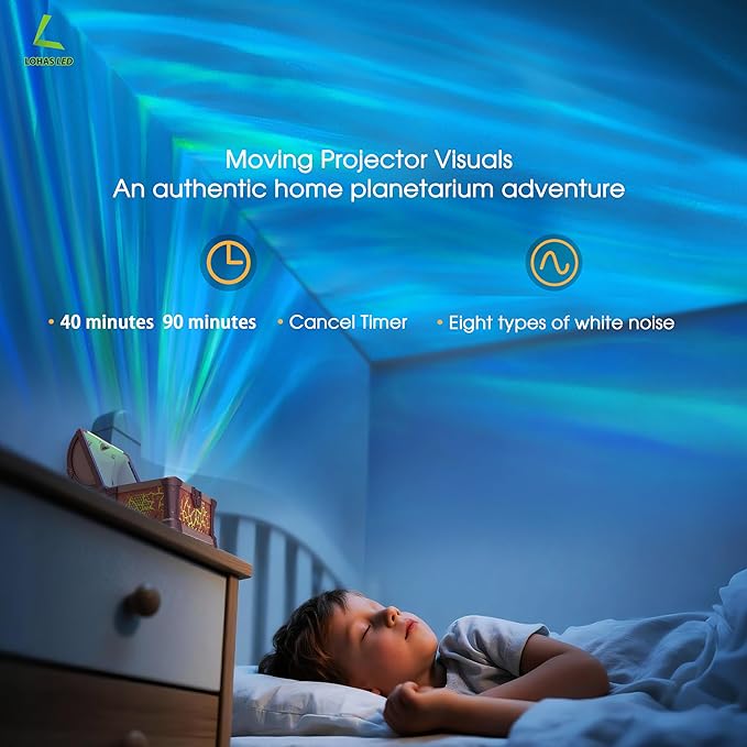 L LOHAS LED Galaxy Projector Night Light, Galaxy & Northern Lights Effect - Image 6