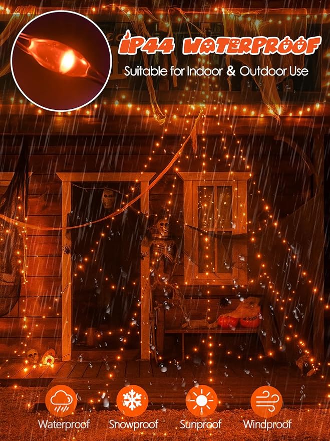 4 Pack 20FT 60LED Halloween Battery Operated Fairy Lights - Image 5