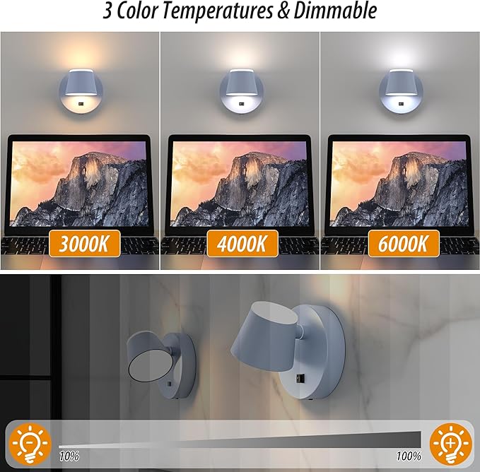 URSOLA Battery Operated Wall Sconce - Image 6