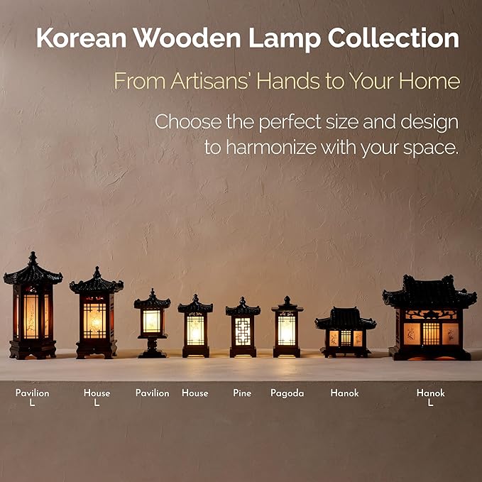 Antique Alive Traditional Korean Wood Lamp | Handmade Asian Oriental Table - Image 6