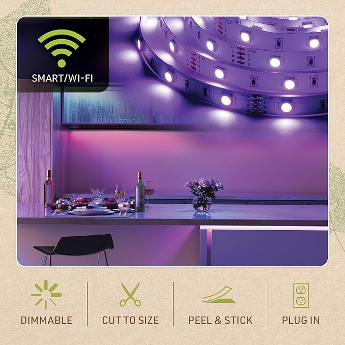 Multicolor RGBW Smart LED Strip Light Kit, 16ft - Image 3
