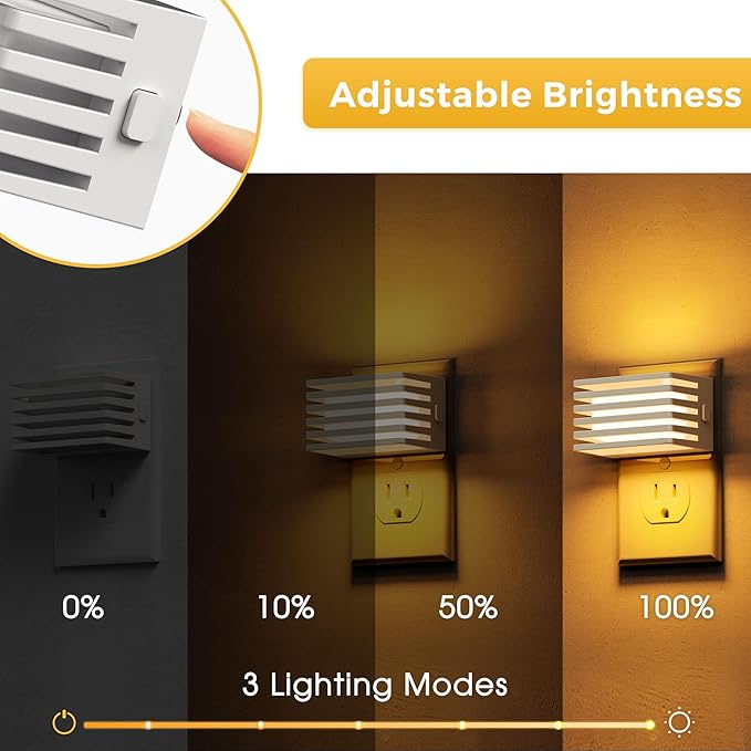 L LOHAS LED Night Lights Plug into Wall, 2 Pack Modern Night Light - Image 3