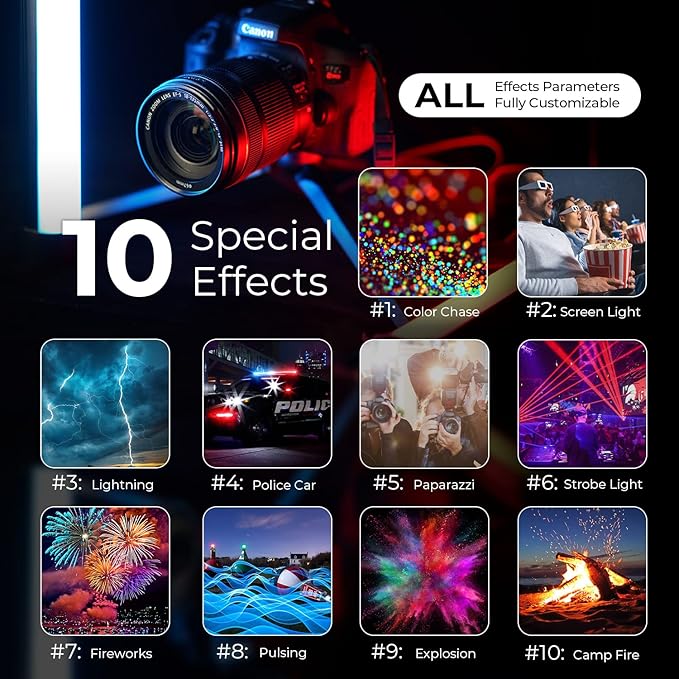 Mettlelite TLX1 RGB Tube Light LED Full Color Portable Video Light - Image 4