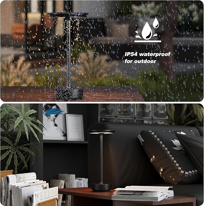 2 Pack Rechargeable Table Lamps Cordless, Portable 5000mAh Outdoor Table Light - Image 5