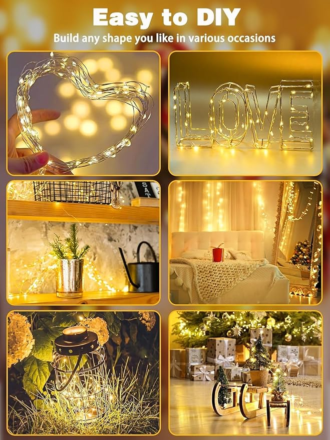 6 Pack 100LED Christmas Battery Operated Fairy Lights - Image 4