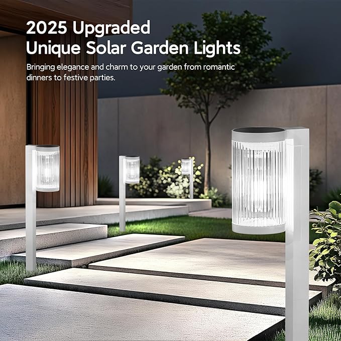 Solar Pathway Lights Outdoor, 6 Pack Upgraded Outdoor Solar Lights - Image 6