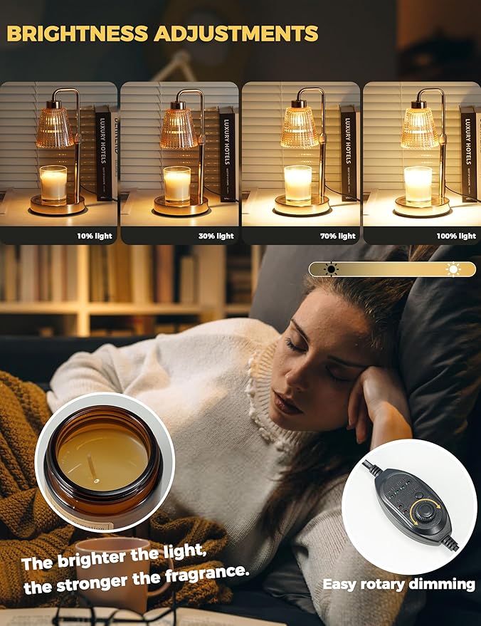 Candle Warmer Lamp with Timer Dimmable, Birthday Gifts - Image 3