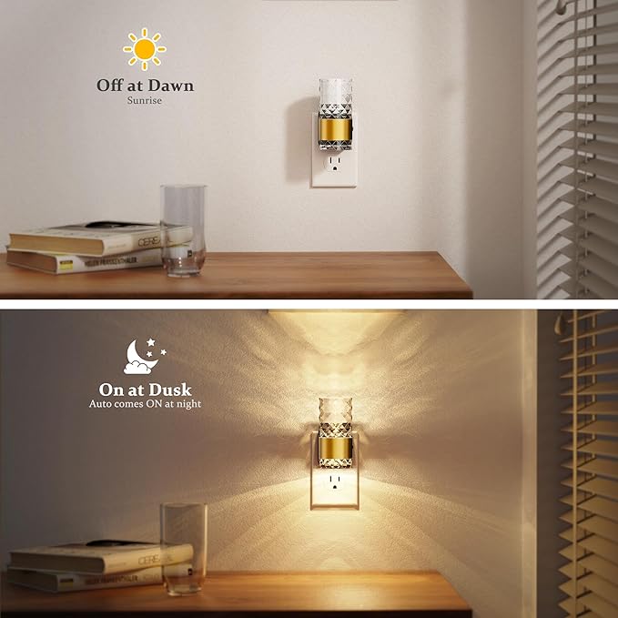JandCase Night Light, Automatic Night Lights Plug into Wall, 3000K LED - Image 3