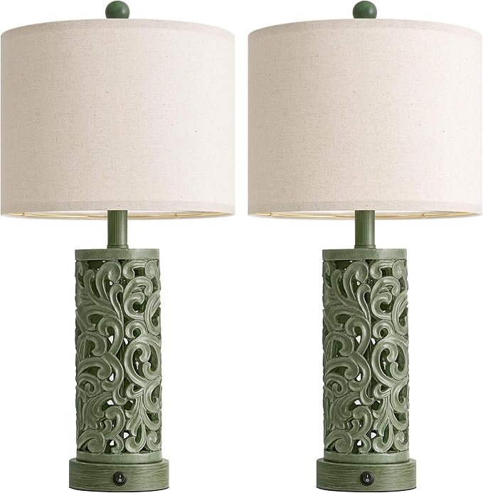 OYEARS 22'' Table Lamp Set of 2 - Image 9