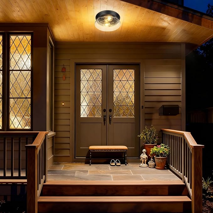Motion Sensor Outdoor Ceiling Light, Farmhouse Waterproof Ceiling Light - Image 6