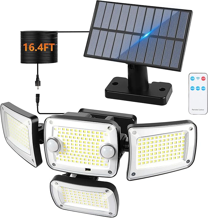 Solar Outdoor Lights, Motion Sensor Security Lights by Omtled
