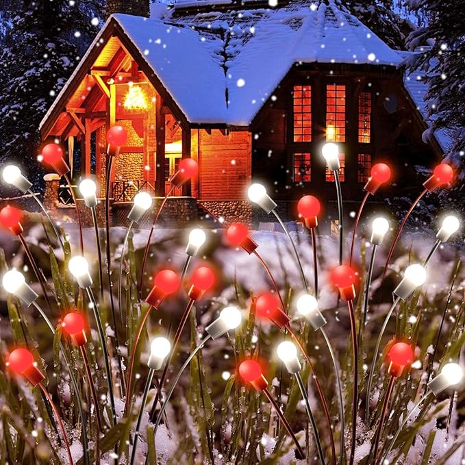 OZS 6Pack Total 48LED Solar Garden Lights Christmas Fairy Outdoor - Image 2
