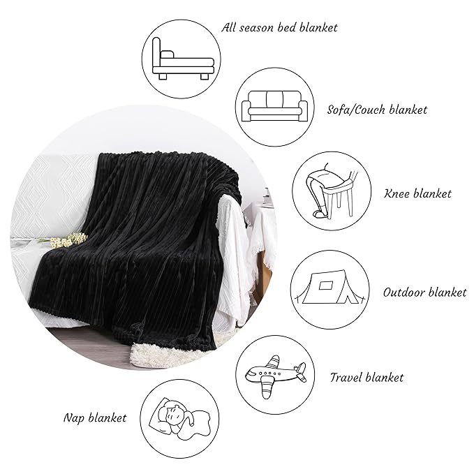 NTBAY Plush Flannel Twin Bed Blanket, 60X80 Inches Soft and Warm Lightweight - Image 5