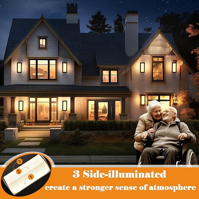 Black Outdoor Light Fixtures Wall Mount, IP65 Waterproof Porch Lights Outdoor - Image 7
