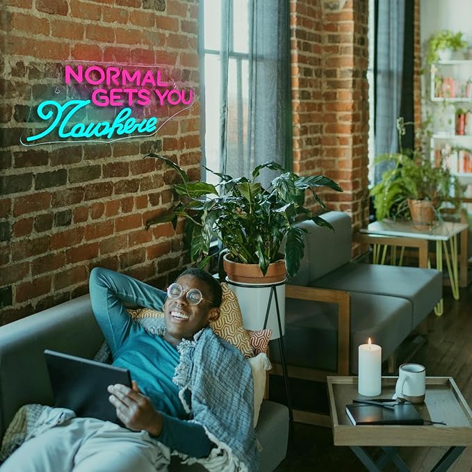 Wanxing LED Neon Sign for Wall Decor, Normal Gets You Nowhere Neon Light - Image 7