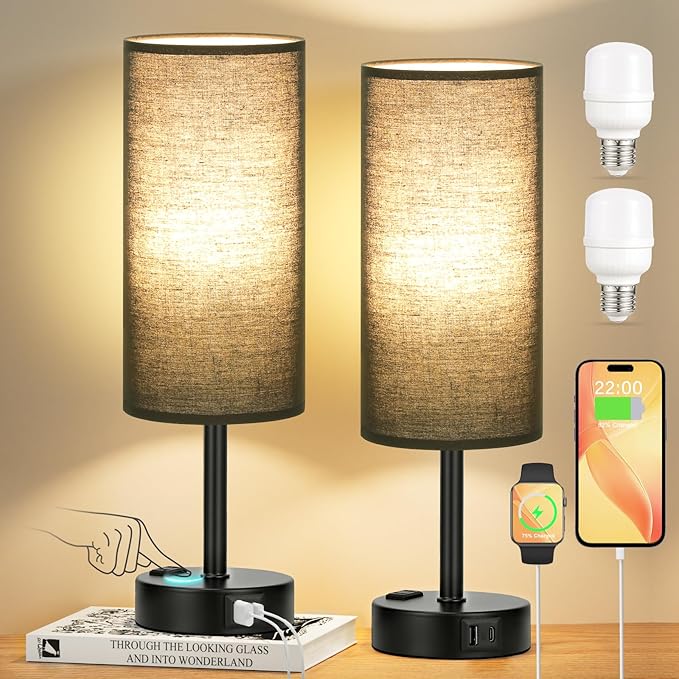 Black Touch Table Lamps Set - Image 7