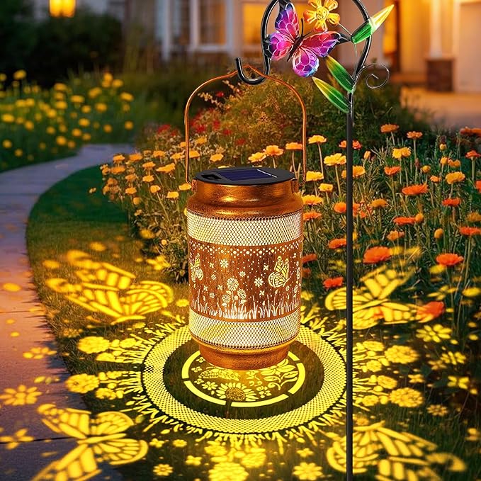 Butterfly Solar Lanterns Outdoor Waterproof by yulloyello