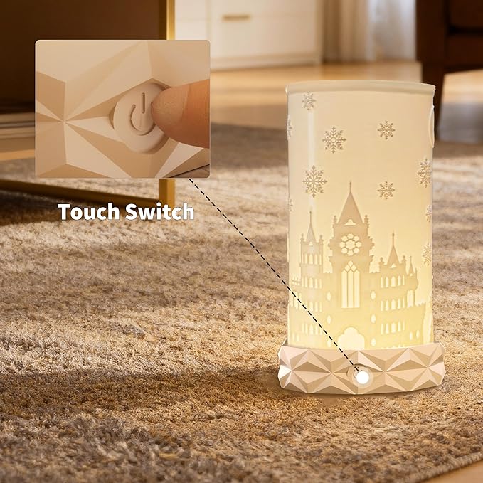 Indoor Battery Operated Table Lamp, 1500mAh Rechargeable Bedside Lamp 3 Color - Image 2