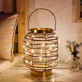 Battery Operated Table Lamp 7.7 "H Metal Cage LED Cordless Lamp by Unknown