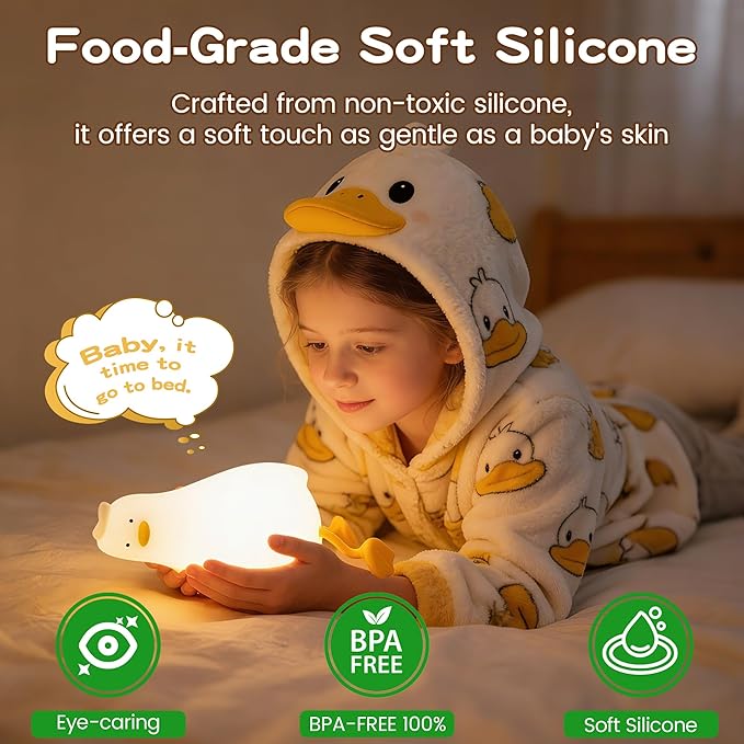 Lying Flat Duck Night Light, Cute White Elephant Gifts, Existential Crisis Duck - Image 2
