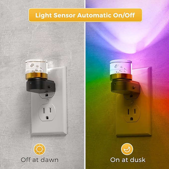 L LOHAS LED Night Light, Night Lights Plug into Wall, Color Changing Nightlight - Image 2