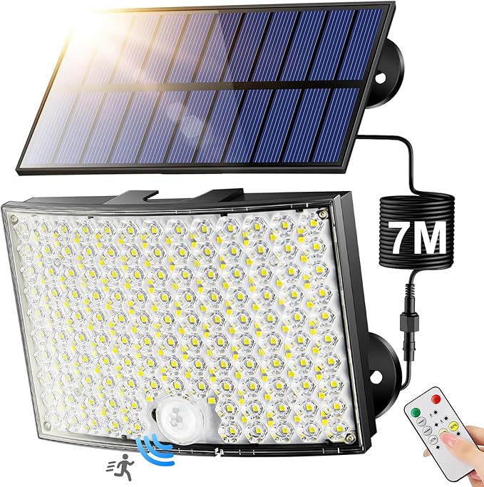 Solar Flood Lights Outdoor, Solar Motion Lights Outdoor, Remote Solar Lights by COOLNIGHT